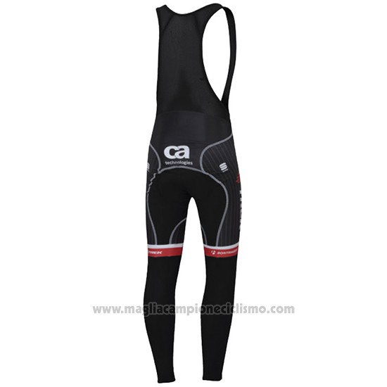 2017 Abbigliamento Ciclismo Trek Segafredo Nero e Rosso Manica Lunga e Salopette